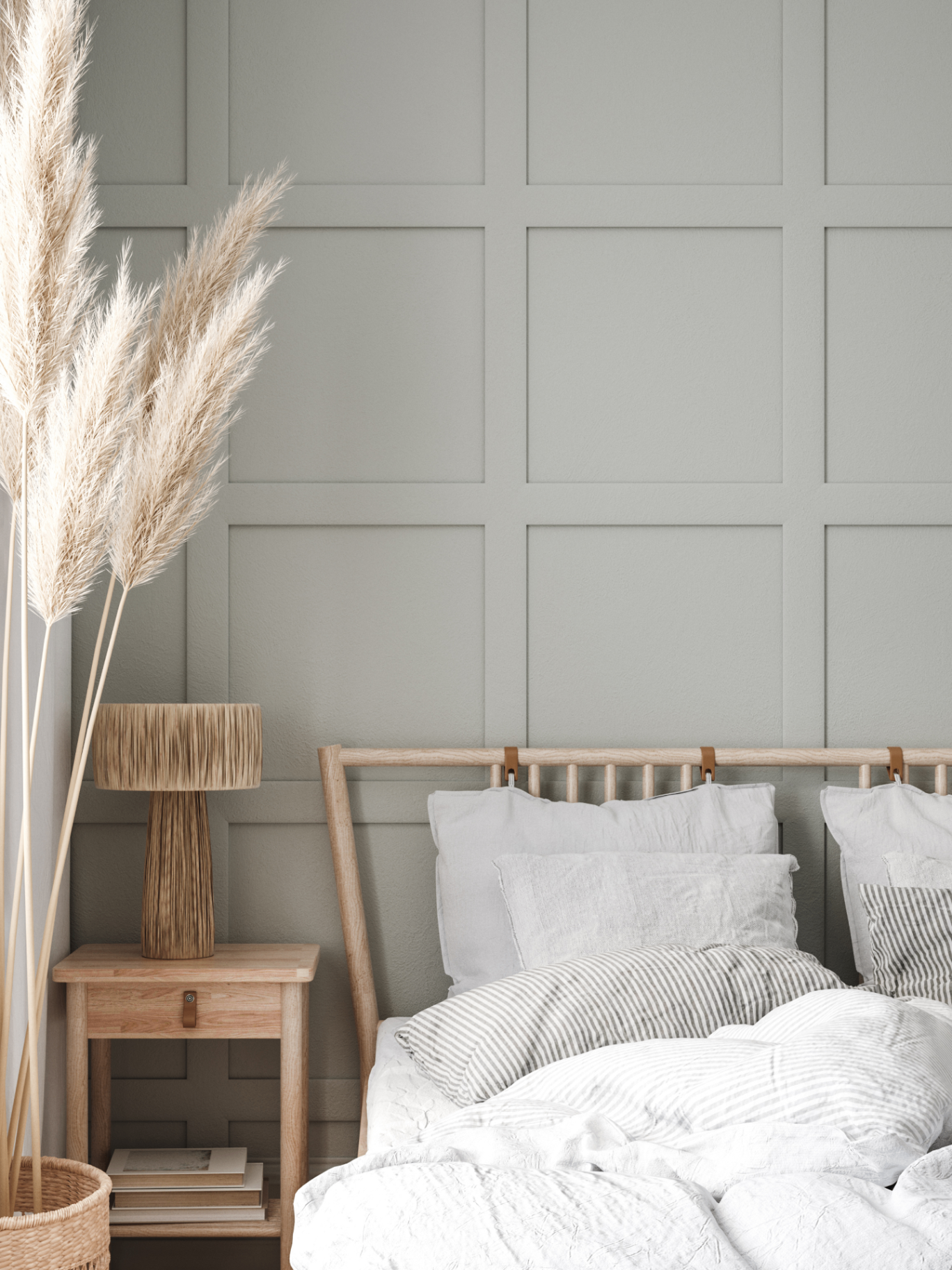 Soft luxury bedroom with warm neutral materials